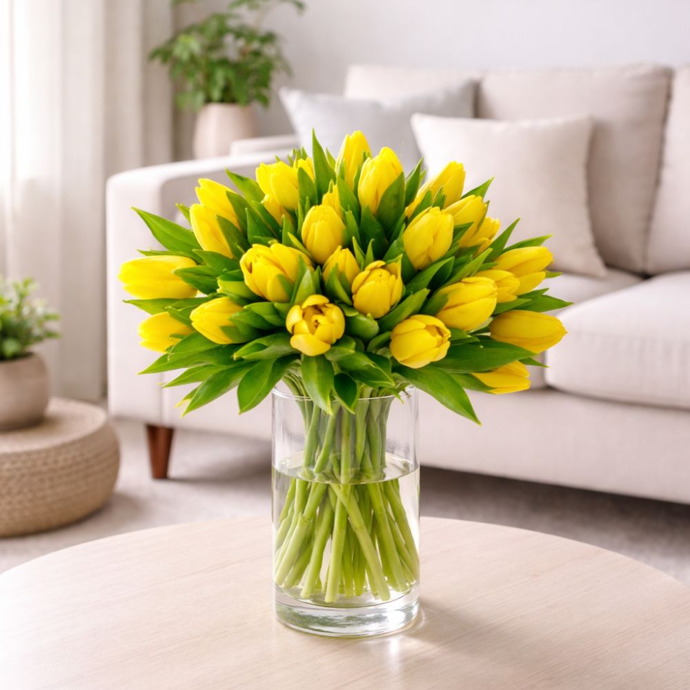 Fresh Yellow Tulips