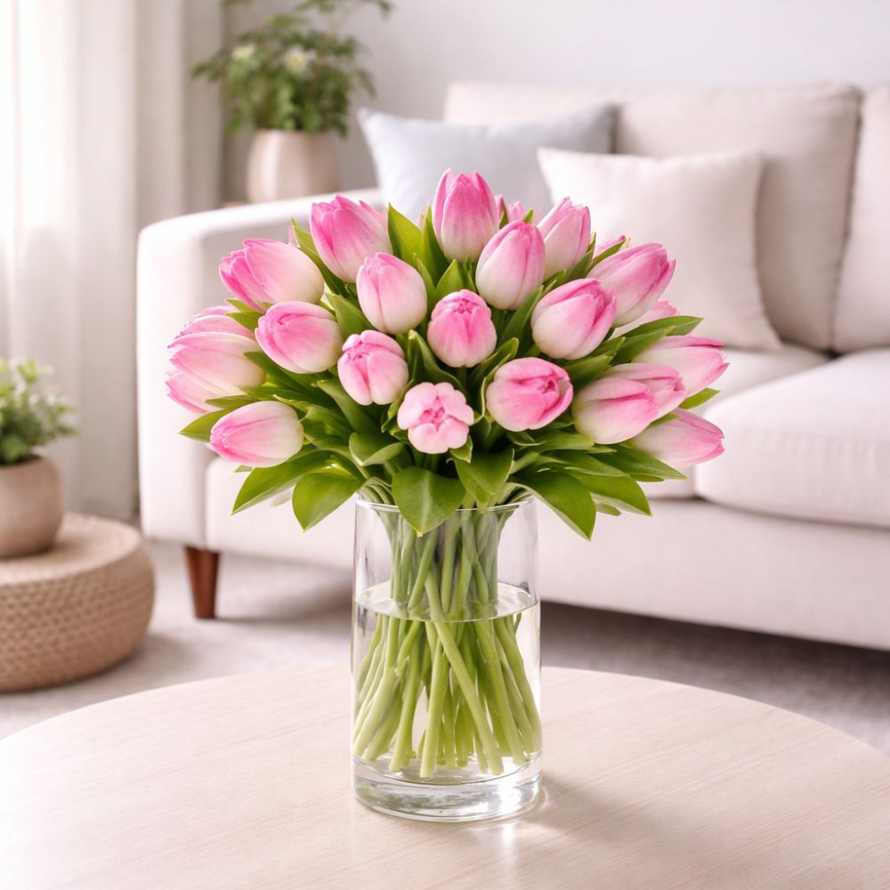 Fresh Pink Tulips